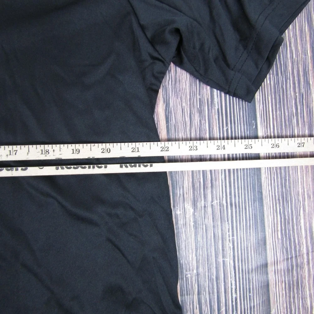 Collars & Co Polo Shirt Mens XL Black Dress Collar Performance Golf Top Stretch - Picture 5 of 6